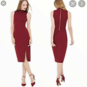White House Black Market mock neck sheath dress